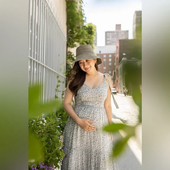 Sézane Phily Maxi Dress in Blue Floral Print FR 38 / US 6 - Picture 12 of 15